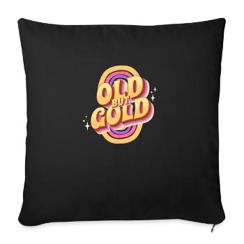 Old but Gold Retro - Sofa pillowcase 17,3'' x 17,3'' (45 x 45 cm) - black - Front