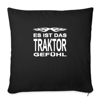 Traktor - Sofakissenbezug 45 x 45 cm - Schwarz - Vorne