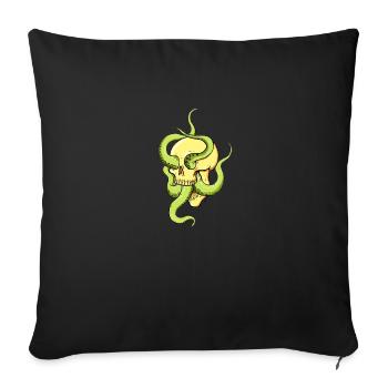 Skull with tentacles - Sofa pillowcase 17,3'' x 17,3'' (45 x 45 cm) - black - Front