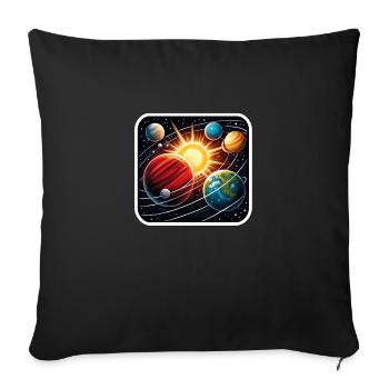 Space - Sofa pillowcase 17,3'' x 17,3'' (45 x 45 cm) - black - Front