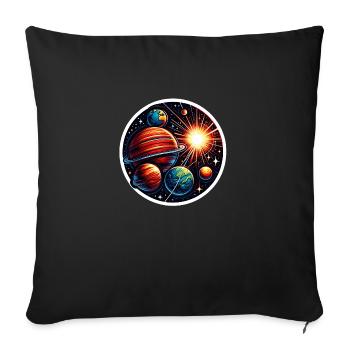 Cosmos - Sofa pillowcase 17,3'' x 17,3'' (45 x 45 cm) - black - Front
