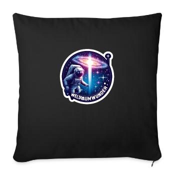 Astronaut Space Wonder - Sofa pillowcase 17,3'' x 17,3'' (45 x 45 cm) - black - Front