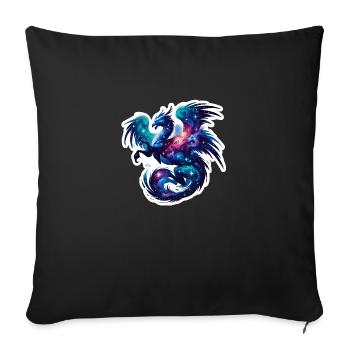 Astrologischer Drache Sternbild Horoskop - Sofakissenbezug 45 x 45 cm - Schwarz - Vorne