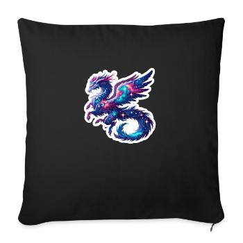 Astrological Dragon - Sofa pillowcase 17,3'' x 17,3'' (45 x 45 cm) - black - Front