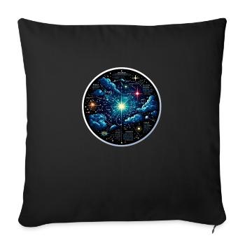 Sternenbilder Sternenkarte - Sofakissenbezug 45 x 45 cm - Schwarz - Vorne