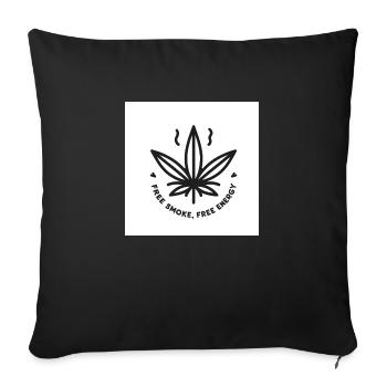 WeedWear - Sofakissenbezug 45 x 45 cm - Schwarz - Vorne