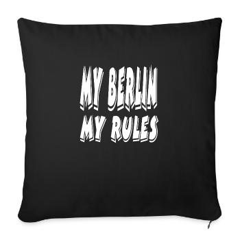 Berlin - Sofa pillowcase 17,3'' x 17,3'' (45 x 45 cm) - black - Front