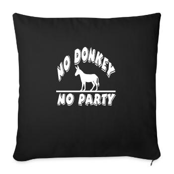 Donkey - Sofa pillowcase 17,3'' x 17,3'' (45 x 45 cm) - black - Front