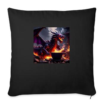 Coffee Dragon - Sofa pillowcase 17,3'' x 17,3'' (45 x 45 cm) - black - Front