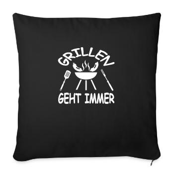 Grillen - Sofakissenbezug 45 x 45 cm - Schwarz - Vorne