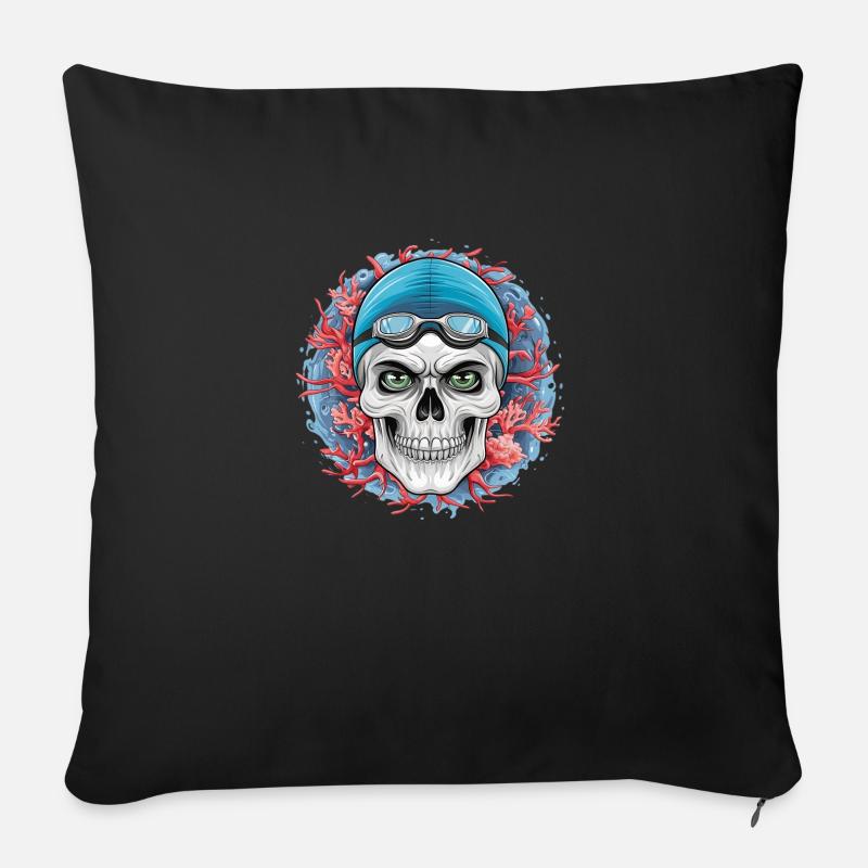 Dive into the Unknown! - Sofa pillowcase 17,3'' x 17,3'' (45 x 45 cm) - black
