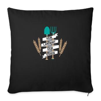 No Farmer No Food Farm Farmer - Sofa pillowcase 17,3'' x 17,3'' (45 x 45 cm) - black - Front