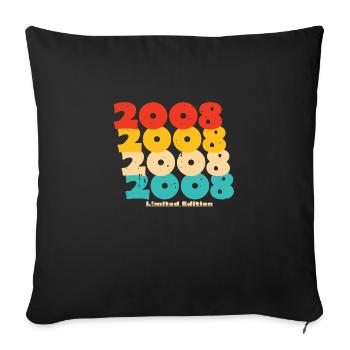 2008: Limited Edition - 16th Anniversary - Sofa pillowcase 17,3'' x 17,3'' (45 x 45 cm) - black - Front