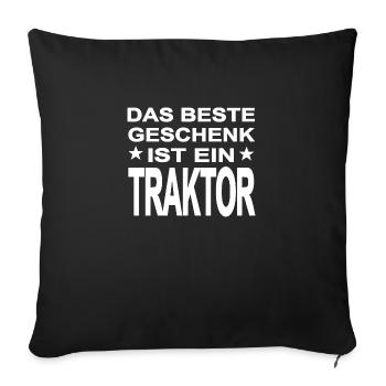 Traktor - Sofakissenbezug 45 x 45 cm - Schwarz - Vorne