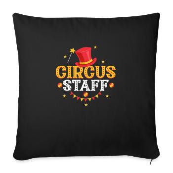 Circus Staff Acts Costume Party - Sofa pillowcase 17,3'' x 17,3'' (45 x 45 cm) - black - Front