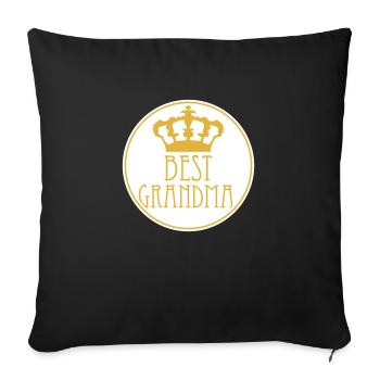 Best Grandma Crown Queen Classy Logo Round Circle - Sofa pillowcase 17,3'' x 17,3'' (45 x 45 cm) - black - Front