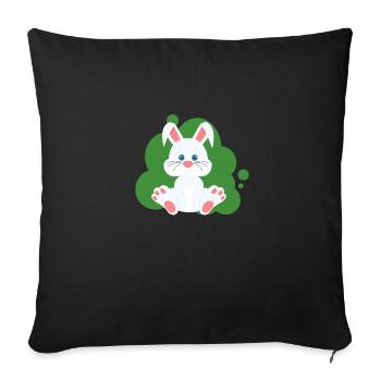 Cartoon Hase Splash - Sofakissenbezug 45 x 45 cm - Schwarz - Vorne