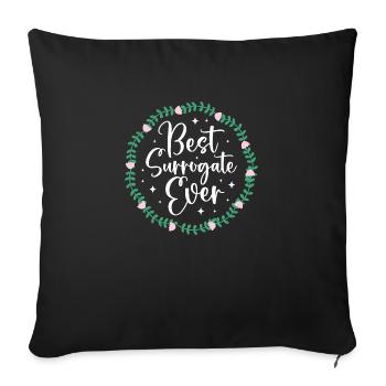 Meilleure mère porteuse de tous les temps - Housse de coussin décorative 45 x 45 cm - noir - Devant