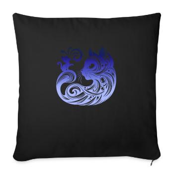 Chat, Chat, Chats, Animaux De Compagnie, Animal De Compagnie, Mignon, Animal, Animal De Compagnie - Housse de coussin décorative 45 x 45 cm - noir - Devant