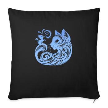 Chat, Chat, Chats, Animaux De Compagnie, Animal De Compagnie, Mignon, Animal, Animal De Compagnie - Housse de coussin décorative 45 x 45 cm - noir - Devant