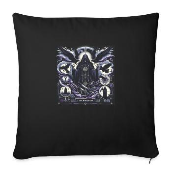 Chernobog: Slavic God of Darkness - Sofa pillowcase 17,3'' x 17,3'' (45 x 45 cm) - black - Front