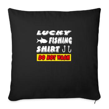 Angling - Sofa pillowcase 17,3'' x 17,3'' (45 x 45 cm) - black - Front