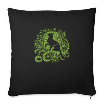 Chat, Chat, Chats, Animaux De Compagnie, Animal De Compagnie, Mignon, Animal, Animal De Compagnie - Housse de coussin décorative 45 x 45 cm - noir - Devant