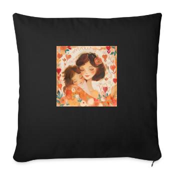 amour de maman - Housse de coussin décorative 45 x 45 cm - noir - Devant