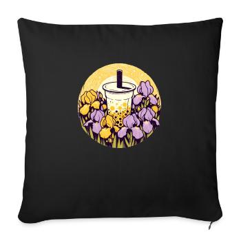 Bubble Tea - Sofa pillowcase 17,3'' x 17,3'' (45 x 45 cm) - black - Front
