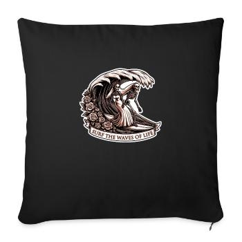 SURF THE WAVES - Housse de coussin décorative 45 x 45 cm - noir - Devant