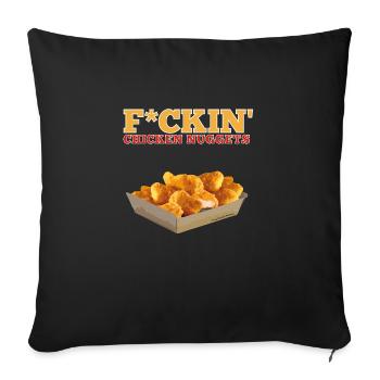 F*CKIN CHICKEN NUGGETS-CENSORED-NEG'S URBAN SPORTS - Sofa pillowcase 17,3'' x 17,3'' (45 x 45 cm) - black - Front