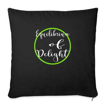 joyous journey happy gift harmony and balance - Sofa pillowcase 17,3'' x 17,3'' (45 x 45 cm) - black - Front