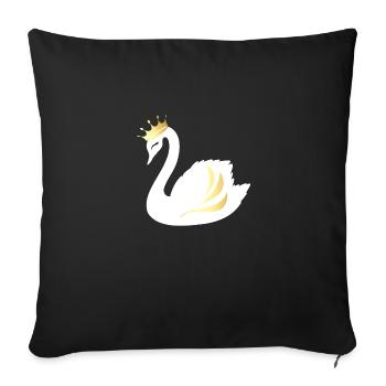Cygne Doré - Housse de coussin décorative 45 x 45 cm - noir - Devant