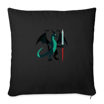 Drachenkönig - Sofakissenbezug 45 x 45 cm - Schwarz - Vorne