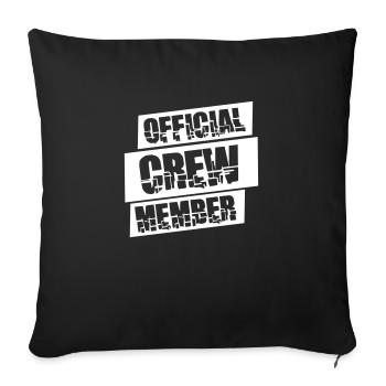 Crew Official Member Team Friends Official Logo - Sofa pillowcase 17,3'' x 17,3'' (45 x 45 cm) - black - Front