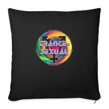 TranceSexual / Transsexual / Transsexuell - Sofa pillowcase 17,3'' x 17,3'' (45 x 45 cm) - black - Front