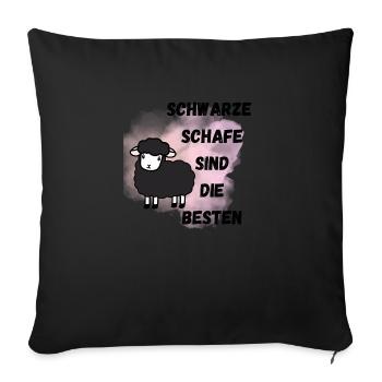 Schwarze Schafe sind die besten - Sofakissenbezug 45 x 45 cm - Schwarz - Vorne