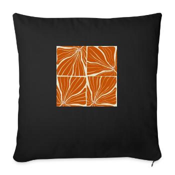 Motif de fleurs - Housse de coussin décorative 45 x 45 cm - noir - Devant