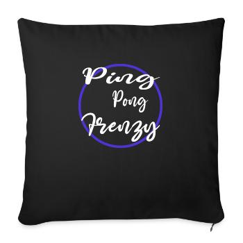 Bday Speed Records Amateurs de tennis de table - Housse de coussin décorative 45 x 45 cm - noir - Devant