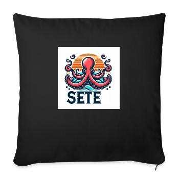 sete - Sofa pillowcase 17,3'' x 17,3'' (45 x 45 cm) - black - Front
