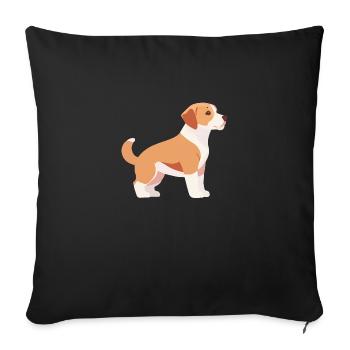 Labrador Welpe seitlich - Sofakissenbezug 45 x 45 cm - Schwarz - Vorne