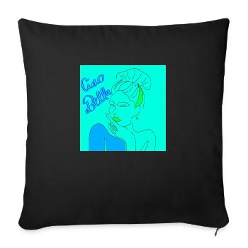 Italy Woman - Sofa pillowcase 17,3'' x 17,3'' (45 x 45 cm) - black - Front