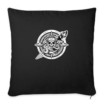 Le tatouage tribal - Housse de coussin décorative 45 x 45 cm - noir - Devant