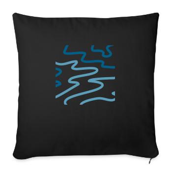 Abstrait - Housse de coussin décorative 45 x 45 cm - noir - Devant