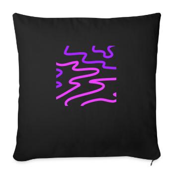 Abstract two - Sofa pillowcase 17,3'' x 17,3'' (45 x 45 cm) - black - Front