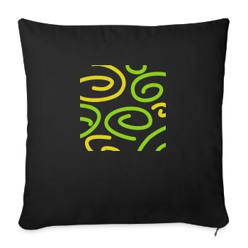 Spiral Three - Housse de coussin décorative 45 x 45 cm - noir - Devant