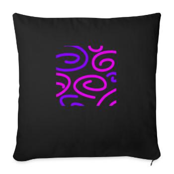 Spiral Four - Housse de coussin décorative 45 x 45 cm - noir - Devant