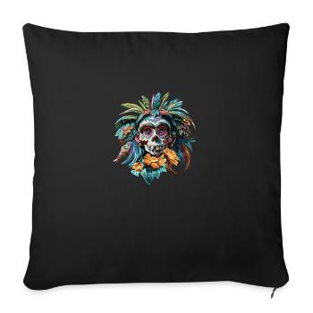 Native Skull - Sofa pillowcase 17,3'' x 17,3'' (45 x 45 cm) - black - Front