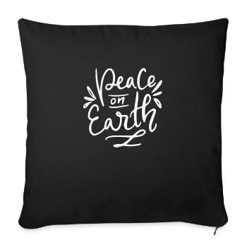 Peace On Earth - Sofa pillowcase 17,3'' x 17,3'' (45 x 45 cm) - black - Front