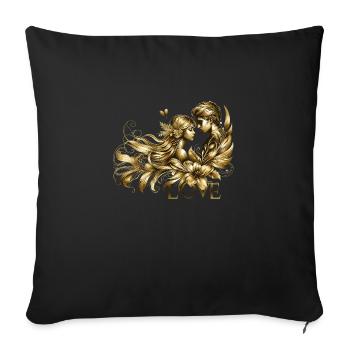 Love - Sofa pillowcase 17,3'' x 17,3'' (45 x 45 cm) - black - Front